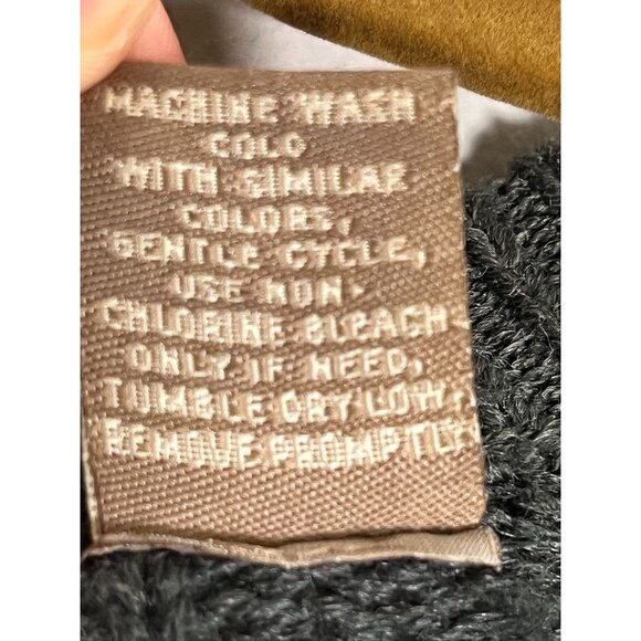 Retro Cable Knit Grandpa Sweater 2XL Green Neutral Cardigan Preppy Old Money 80s - Picture 7 of 10